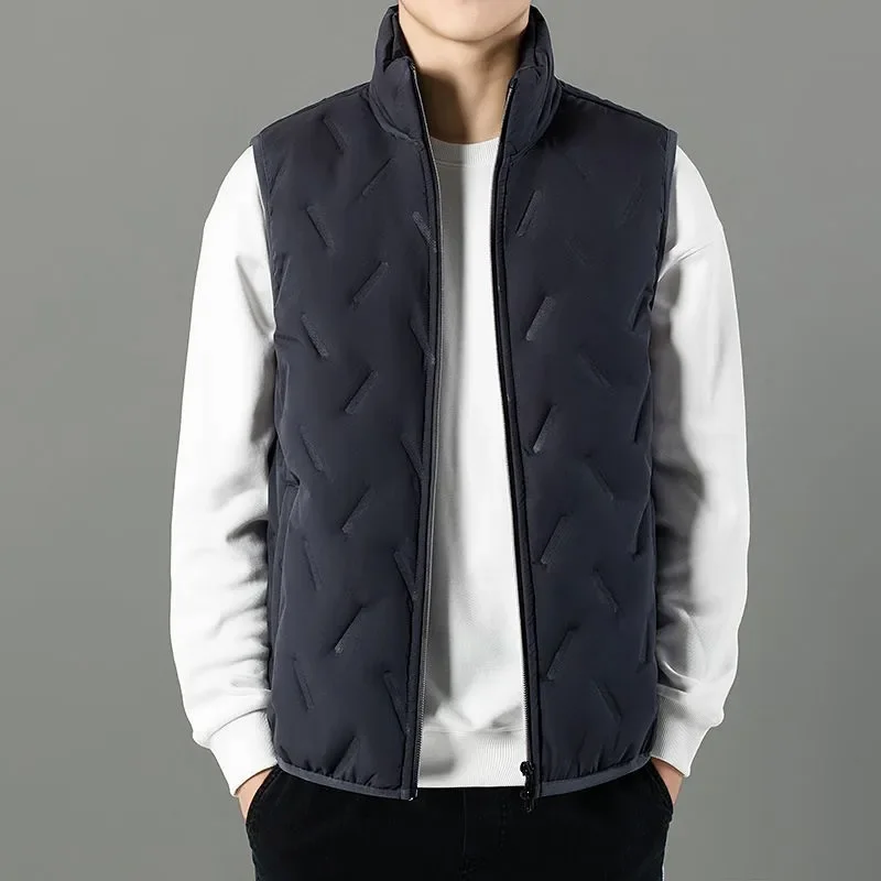 Winter Golf Jackets Vest for Men 2023 Down Cotton Fur Windproof Warm Golf Wear Waistcoat Men's New Fashion Loose Jacket Coats