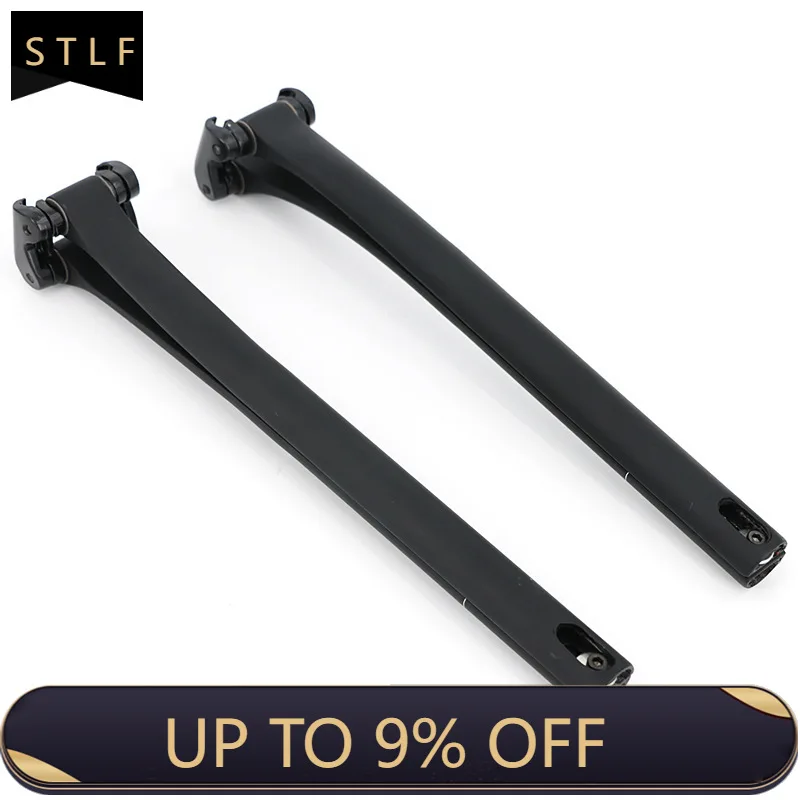 

STLF Unbranded New Model Full Carbon Fiber Suspension 2-Piece 5/25 Degree Composite Asymmetric Clip Bicycle Seat Post/Seat Tube
