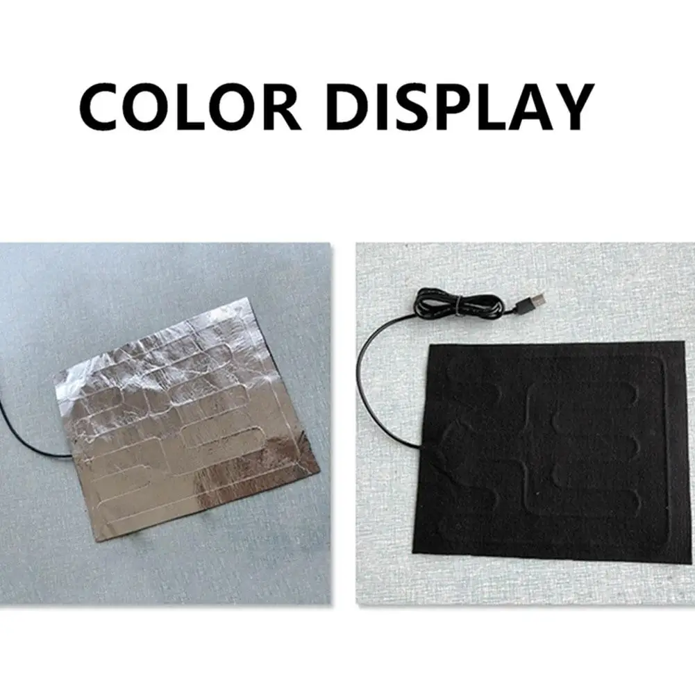 1/3/5Pcs Winter Car Interior Warm USB Heated Auto Seat Mat Cushion Adjustable Temperature Keep Your Indoor Outdoor Heating Pads - view 3