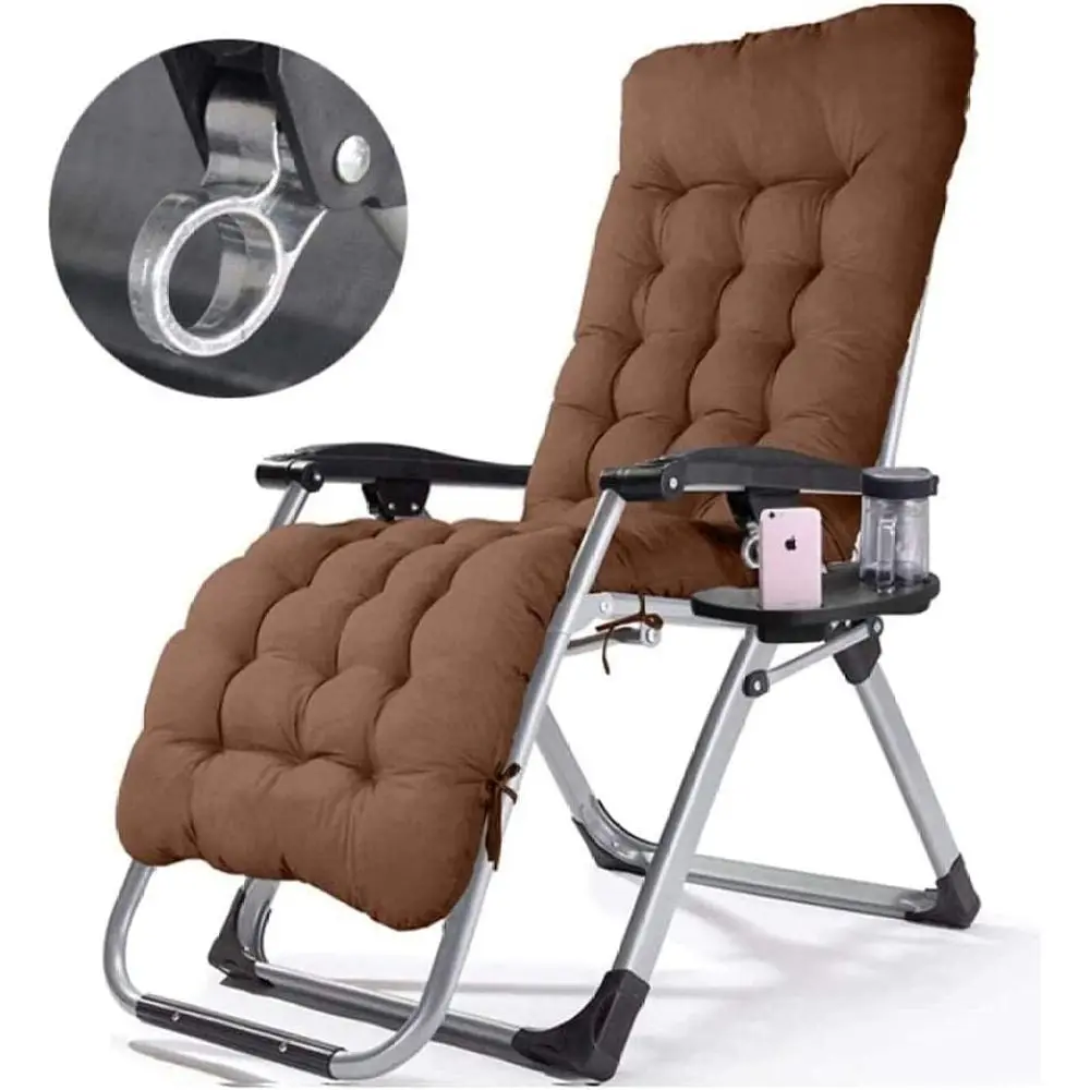 

Регулируемый шезлонг для улицы с подушкой для патио, сада, пляжа и зоны у бассейна