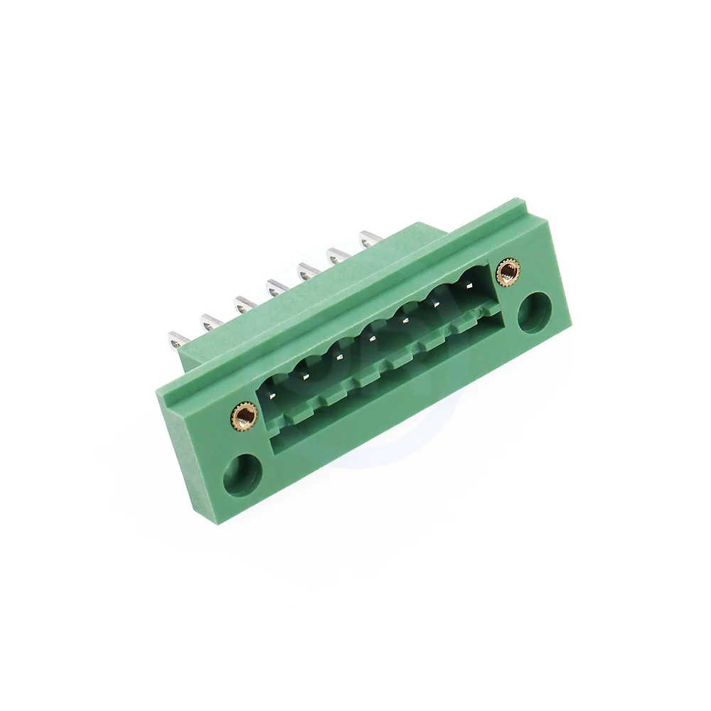10Sets KF 5.08mm Through Wall Plug Terminal Block 2EDGWB+2EDGKM/15EDGWB 2~24P PCB Soldered Connector With Fixed Panel