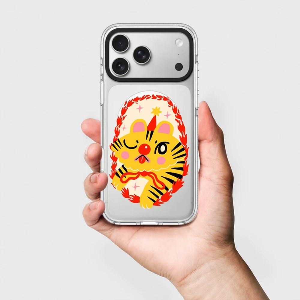 

Cartoon Funny Tiger Magnetic Impact Phone Cover for IPhone 12 13 14 15 16 17 Pro Max Case for IPhone 17 Air