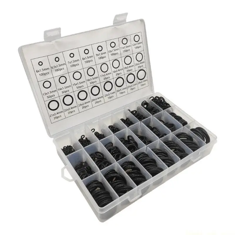 A2BE Multi size Rubber Washer Assortment 1200pcs Sealing Rings for Home Improvement