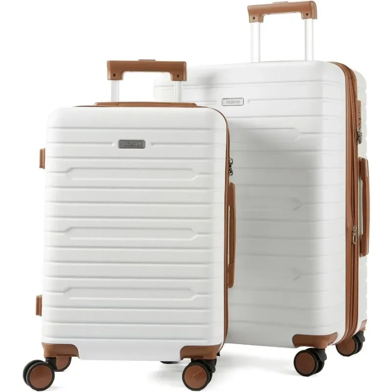 Luggage Sets 2 Piece,100% PC Suitcase with Wheels Carry On Luggage 22x14x9  Hardshell Lightweight Expandable Suitcase