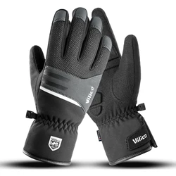 Vilico Autumn Winter Outdoor Cycling Durable Velvet Cold Resistant Warm Gloves Touchscreen Waterproof Windproof Anti-slip Gloves