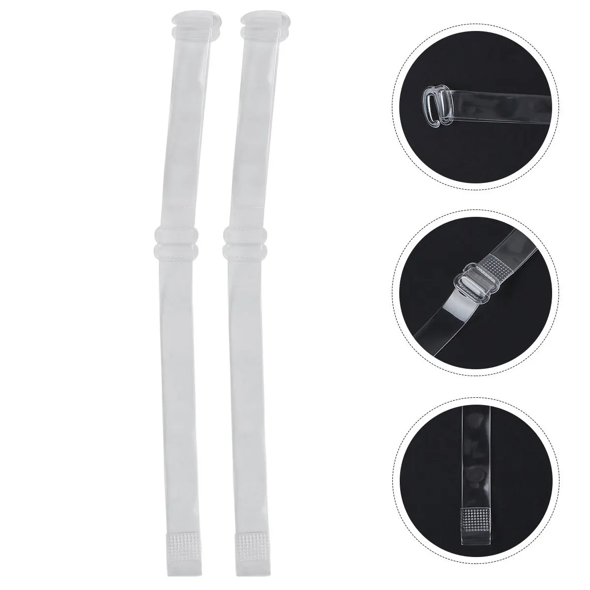 1Pair Stretchy High-Heeled Shoes Straps Anti-Slip Transparent Easy to Take Off Anti-Slip High-Heel Shoe Straps