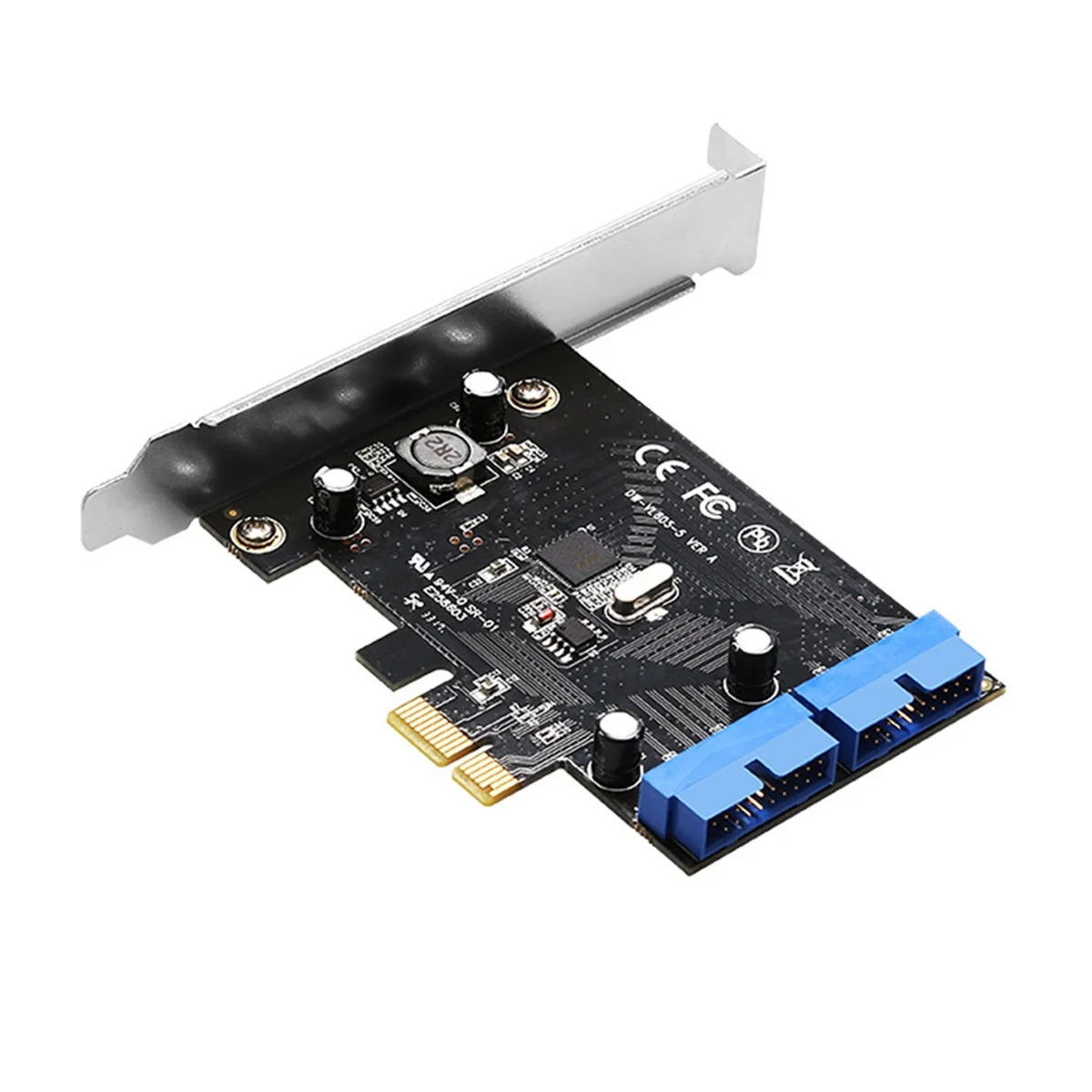 N99R PCI Express USB 3.0 19 Pin Expansion Card PCIE 1X to 2 Ports USB 3 19 Pin Adapter Internal USB3 20Pin Hub Header