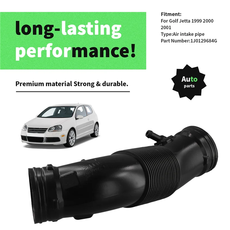 Per Golf Jetta 1999 2000 2001 Misuratore di massa d'aria Tubo 28Cm 1J0129684G Auto