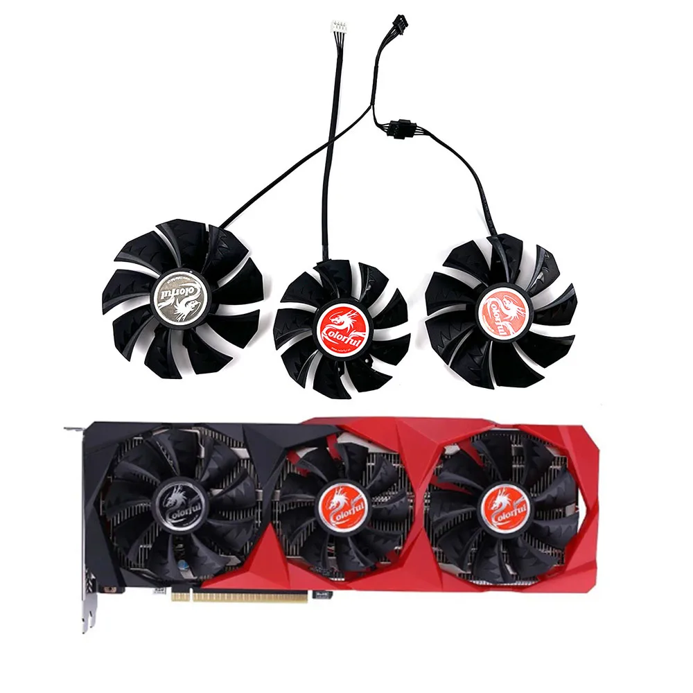 

New 87MM RTX3090 Cooler Fan Replacement For Colorful GeForce RTX 3060 3070 3080 Ti 3090 NB 12G-V Graphics Video Card Cooling Fan