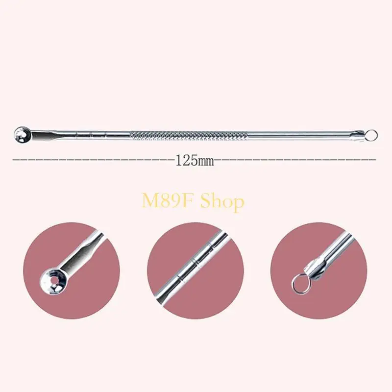 M89F 4PCS roestvrij staal Acne verwijdering Naalden Puistel Blackhead Remover Tools Face Skin Care Tools