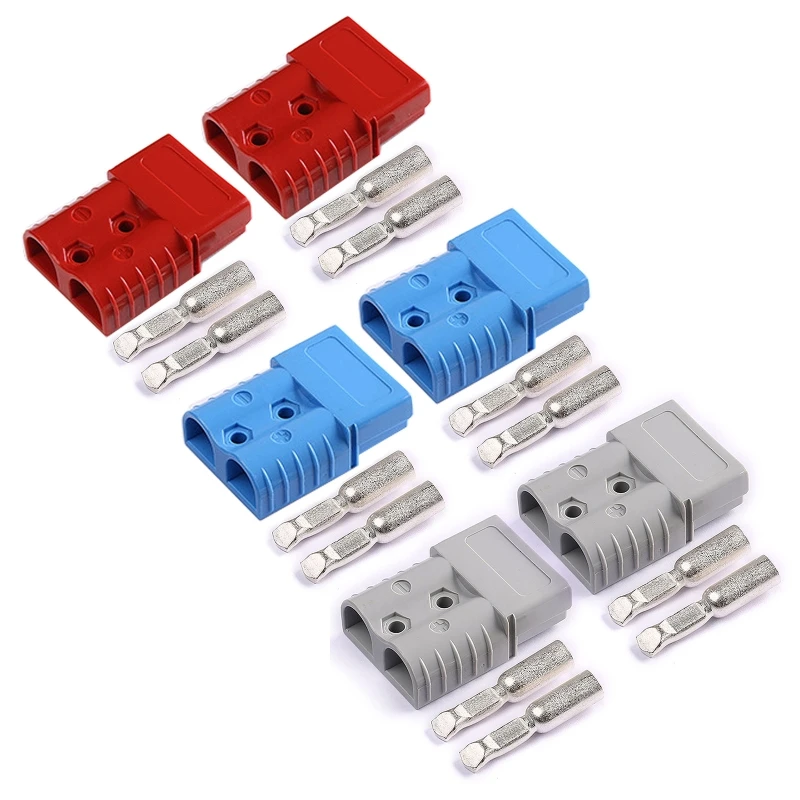 

120A 600V Gray Red Blue SB120 Plug Connector Double Pole with Contacts