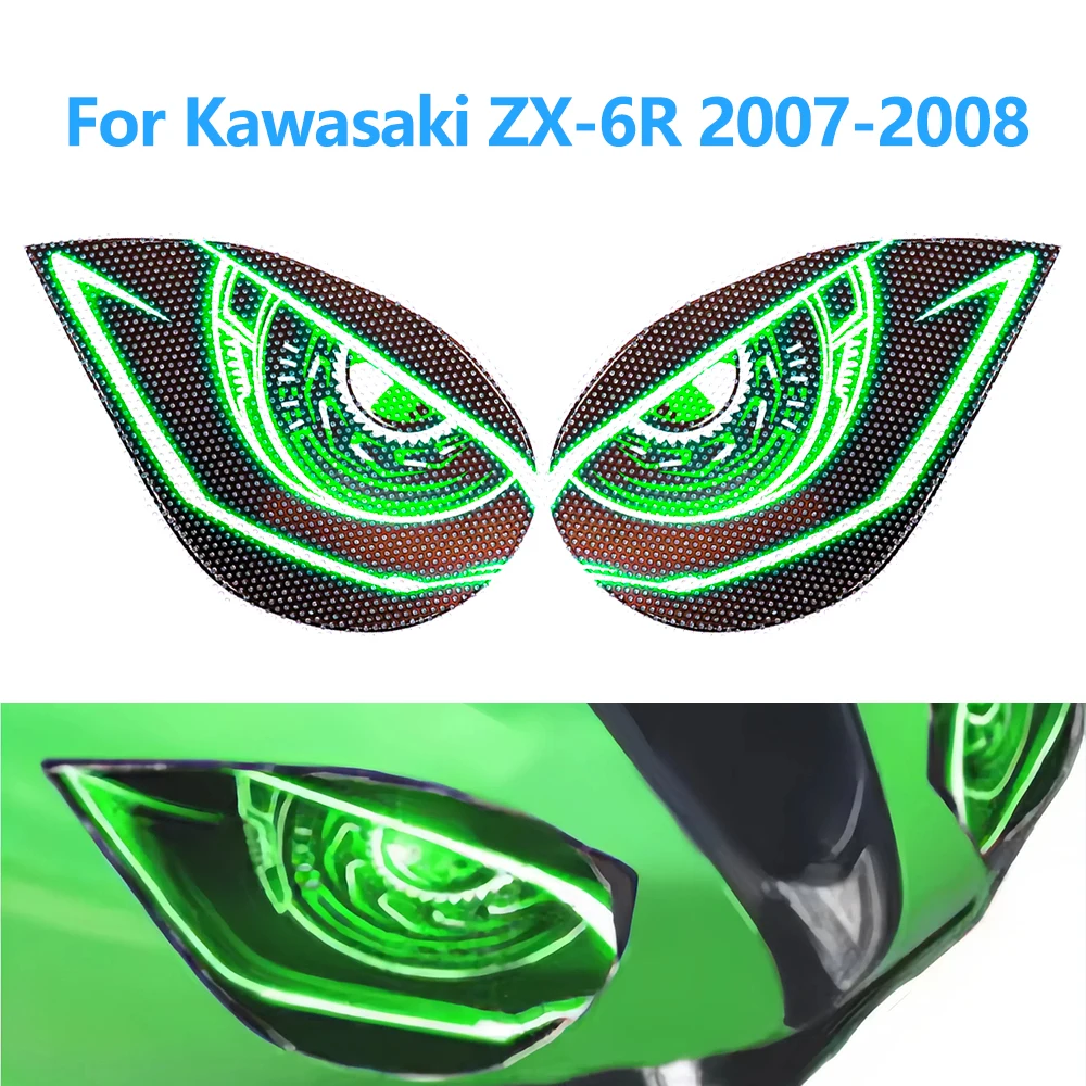 

Headlight Sticker Waterproof Decals For Kawasaki ZX6R ZX-6R ZX6R 2007-2008 Motorcycle Accessories Motorbike Stickers