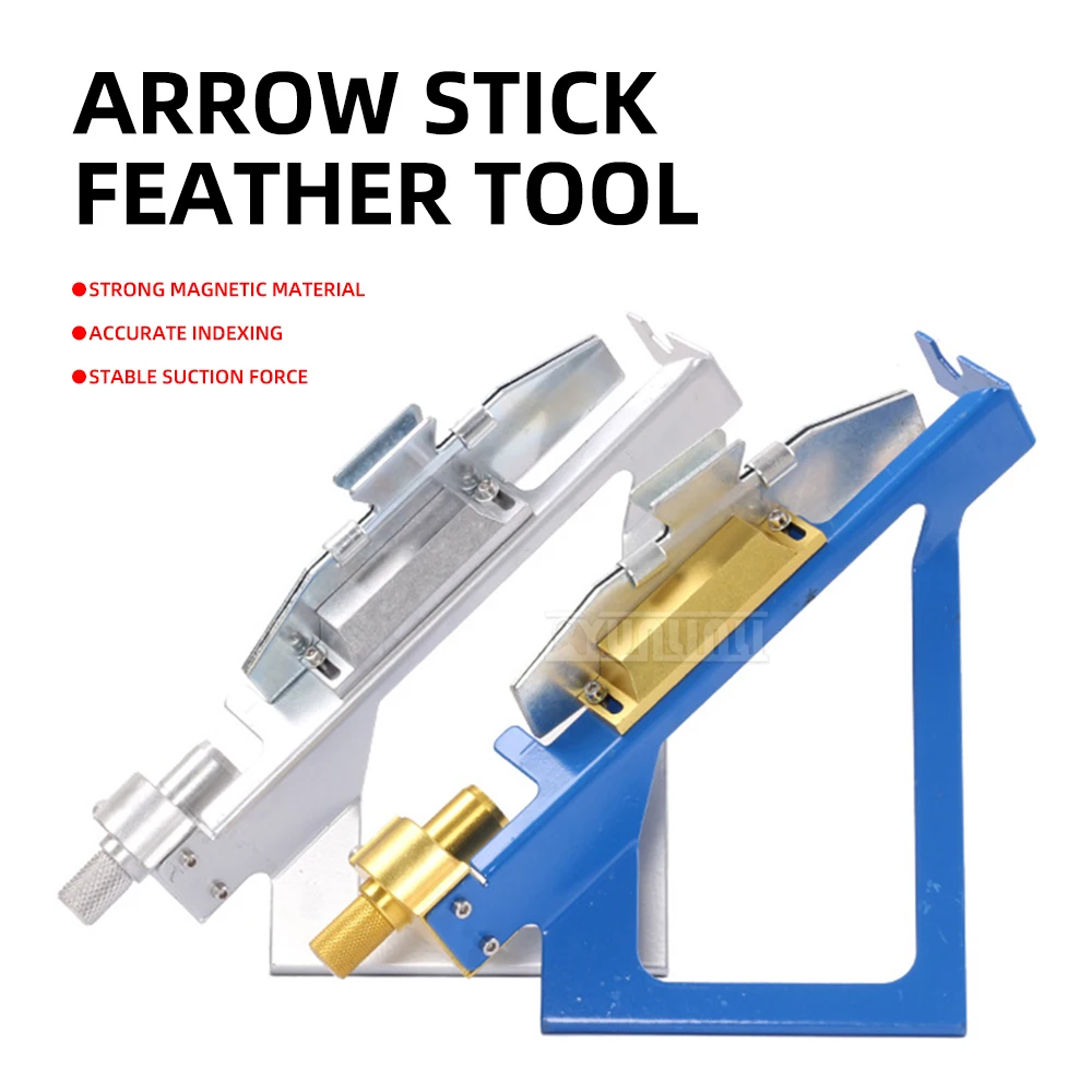   Durable Arrow Rod Clamp for Precision Shooting,Adjustable Gear Arrow Feather Adhesive Metal Clamp Archery Accessories