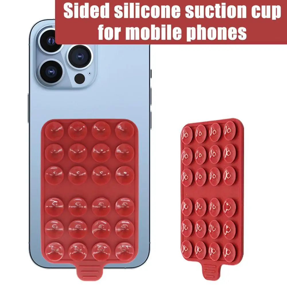 Silicone Suction Cup Phone Holder Multifunctional Silicone Double-sided Suction Cup Cube Anti Slip Single-sided Box Back Sticker