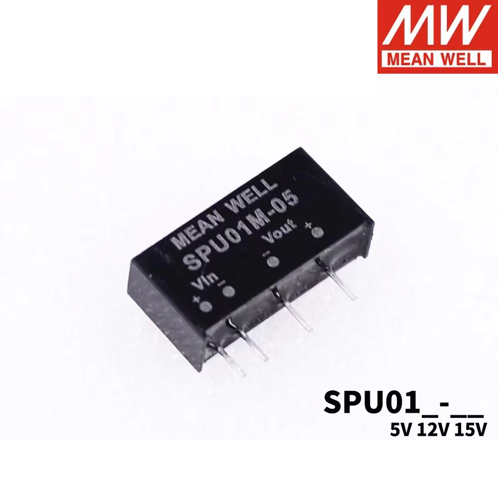 MEANWELL SPU01N-15 15V 1W isolated and unregulated module DC-DC converter with SIP6 package Data switch Brand New Original