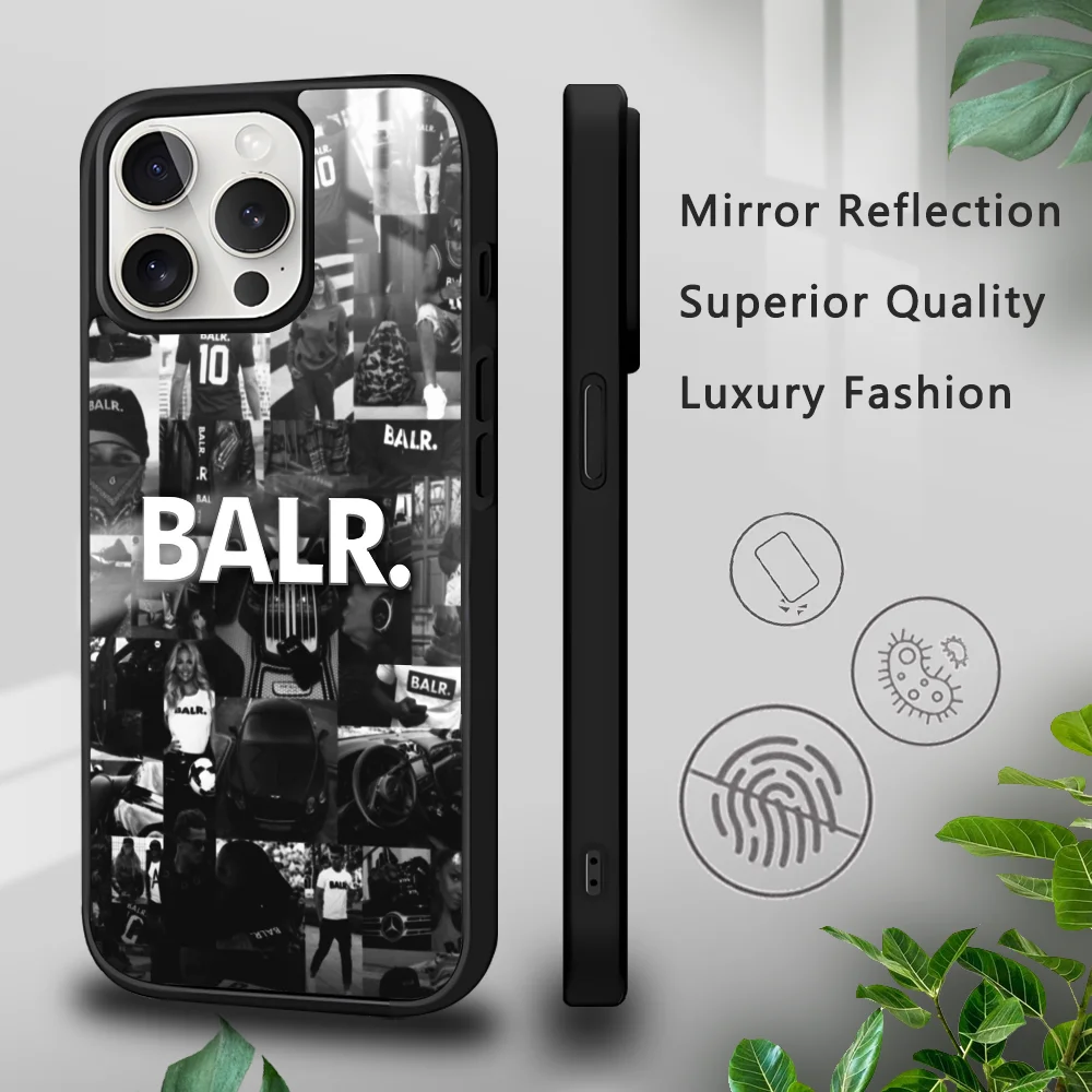 Luxury Brand B-BALRs Black Phone Case For IPhone 16 15 14 13 12 11 Pro Xs Max Mini Plus Celulares Hard Funda