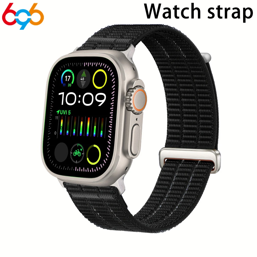

Breathable Wristband Men Women's Band For IWatch Series 9 8 7 6 SE 5 4 Nylon Sport Strap For Iwatch Ultra 45mm 42mm 40/38mm 44mm