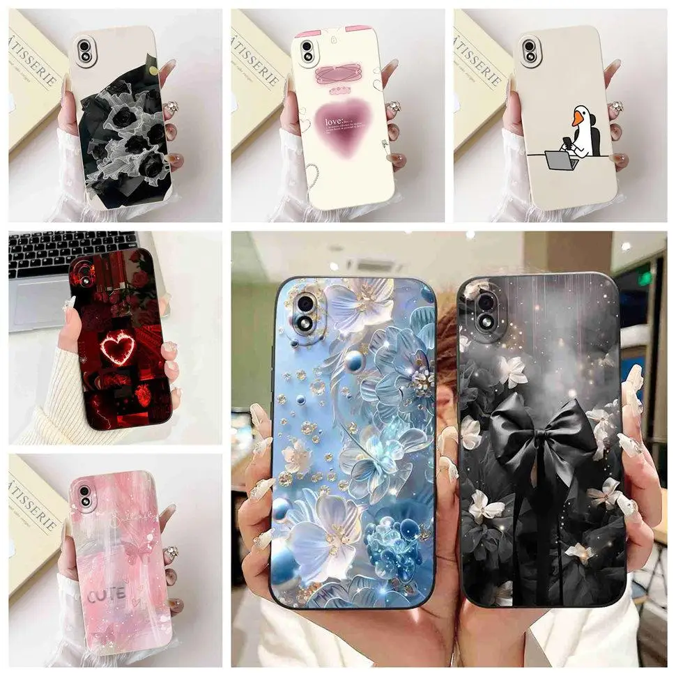 Для Samsung Galaxy A01 Core A3 Core Чехол SM-A013F Мягкий силиконовый чехол из ТПУ для Samsung M01 Core SM-M013F Роскошный чехол с цветочным бантом