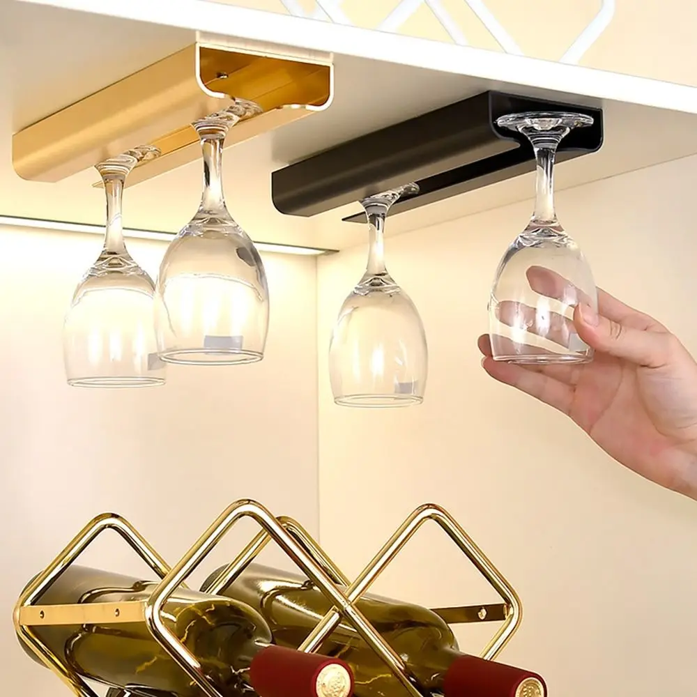 Aluminum Alloy Upside Down Wine Glass Holder Ventilation Rust-resistant Inverted Goblets Rack Hanging Waterproof