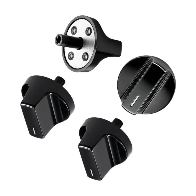 ABUD-4Pcs Knobs Gas Stove Replaces W11518484 W10850031 W11518483 For Whirlpool WEG515S0LV0 WEG515S0LV1 WEG515S0FV0