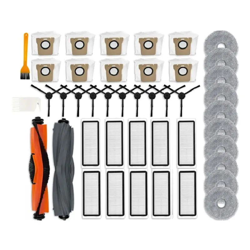 

ABUI-For Dreame L20 Ultra / L30 Ultra / X20 Pro Robot Vacuum Parts Main Side Brush HEPA Filter Mop Pad Dust Bag
