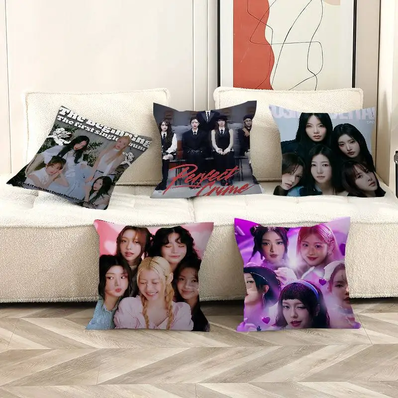 Kpop Group F-fifty Fifty Cushion Cover Pillowcase Upholstery Sofa Throw Pillow Home Decor Pillowcas