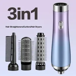 Tinsol hair dryer comb professional curling iron 3 in 1 hot air comb curling straightener roller hair dryer hair dryer brush