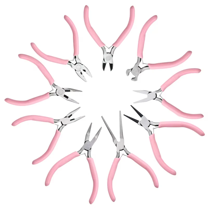 8 Style Jewelry Pliers Tools & Equipment Kit Long Needle Round Nose Cutting Wire Pliers For DIY Jewelry Making Tool Accessories