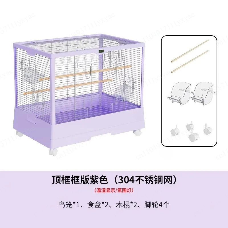 Parrot 304 stainless steel birdcage large unit 700 cage villa stackable and adjustable