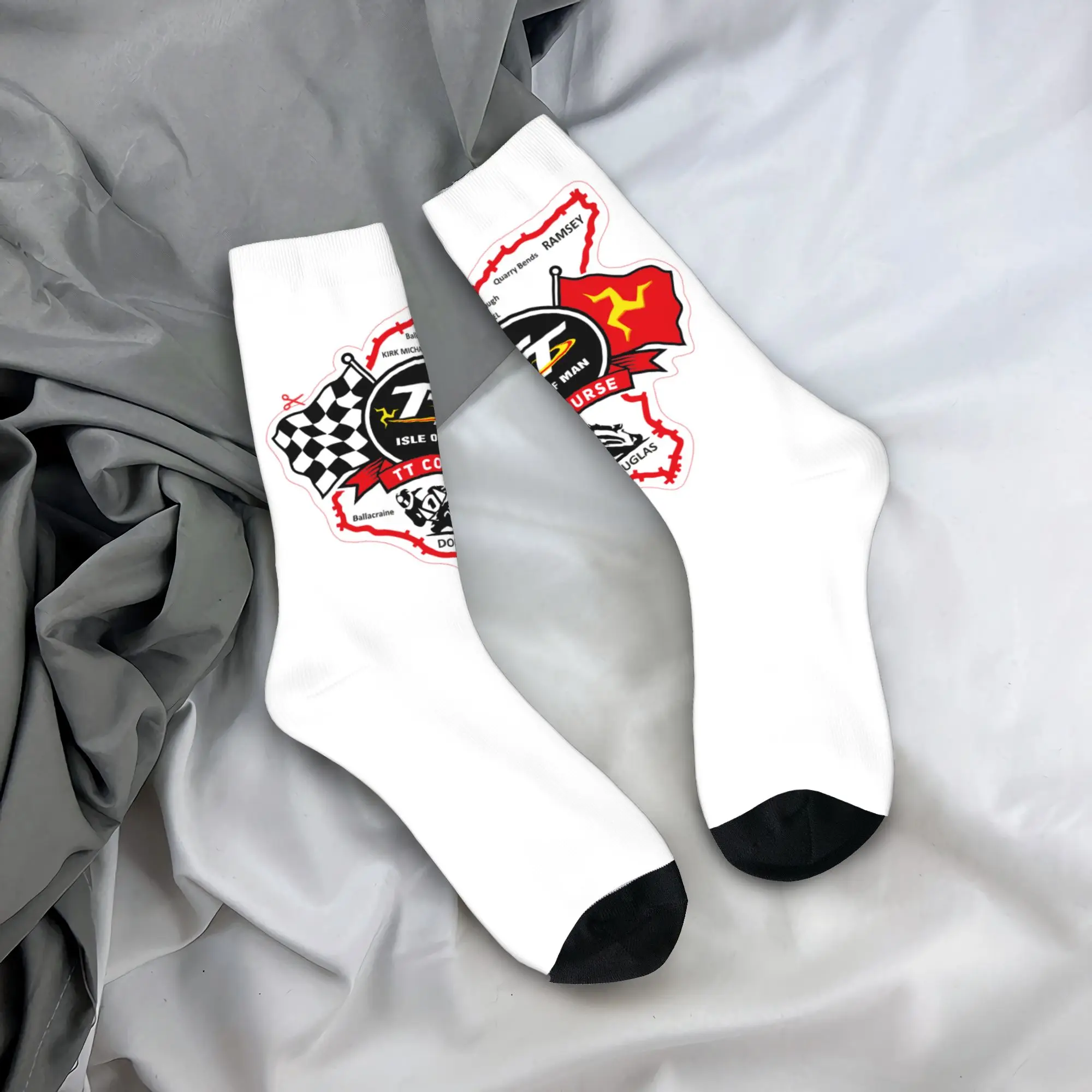 

Индивидуальные кавайные гоночные носки Isle of Man TT для мужчин и женщин, теплые, с 3D-принтом, для мотоспорта и футбола