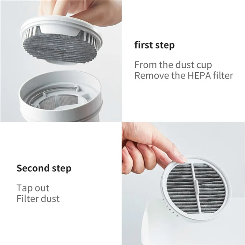 

A50I 8Pcs For Xiaomi Mijia Handheld Vacuum Cleaner Filter HEPA White For MJXCQ01DY Model