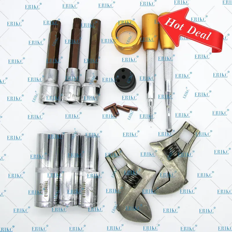 

ERIKC Diesel Common Rail Tool Fuel Injector Assembly Disassembly 11 pcs Repair Kits for Dlephi DENSO BOSCH Piezo E1024100