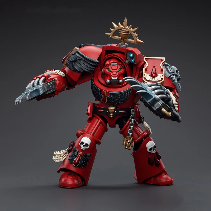JOYTOY Warhammer 40K Blood Angels Terminadores de asalto Hermano Tyborel 1:18 Figura de acción, modelo de colección regalo para adultos