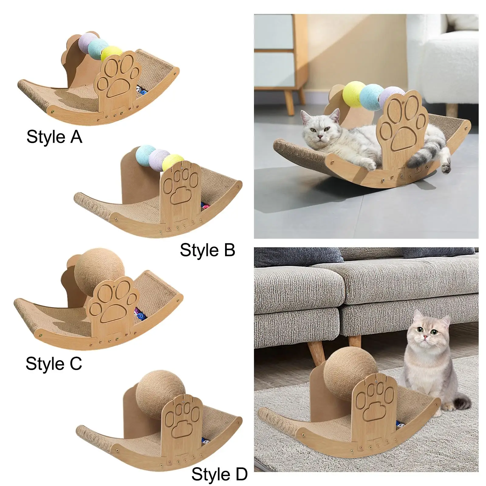 

Cat Scratcher with Sisal Cat Scratching Ball for Kitty Scratching Board