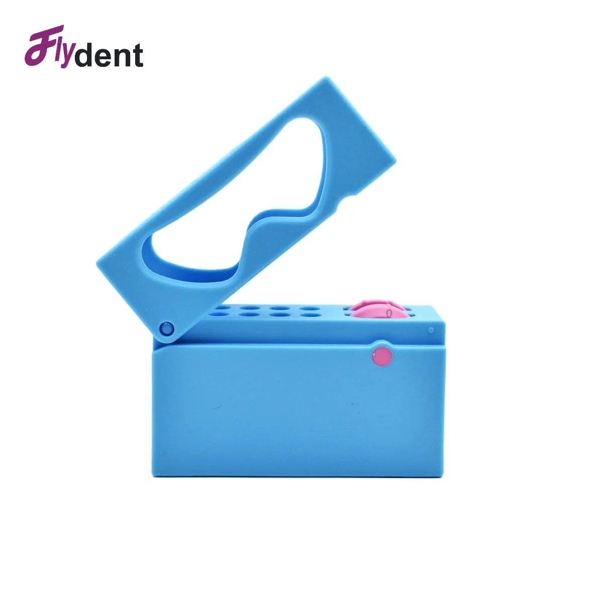 1Pcs 10 Holes Dental Endo Files Disinfection Box With Memory Bur Block Holders for Diamond Burs Endodontic Files