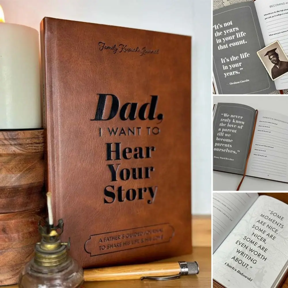 Dad, I Want to Hear Your Story Heirloom Edition A Fathers Guided Journal To Share His Life and His Love Dad\'s Story Leather