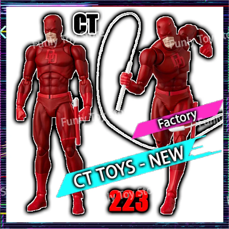 

Hot-New Ct Toys Daredevil Mafex 223 Figure Comic Version SHF Anime Action Figure Figurine Statue Model Custom Gifts Kids Toys