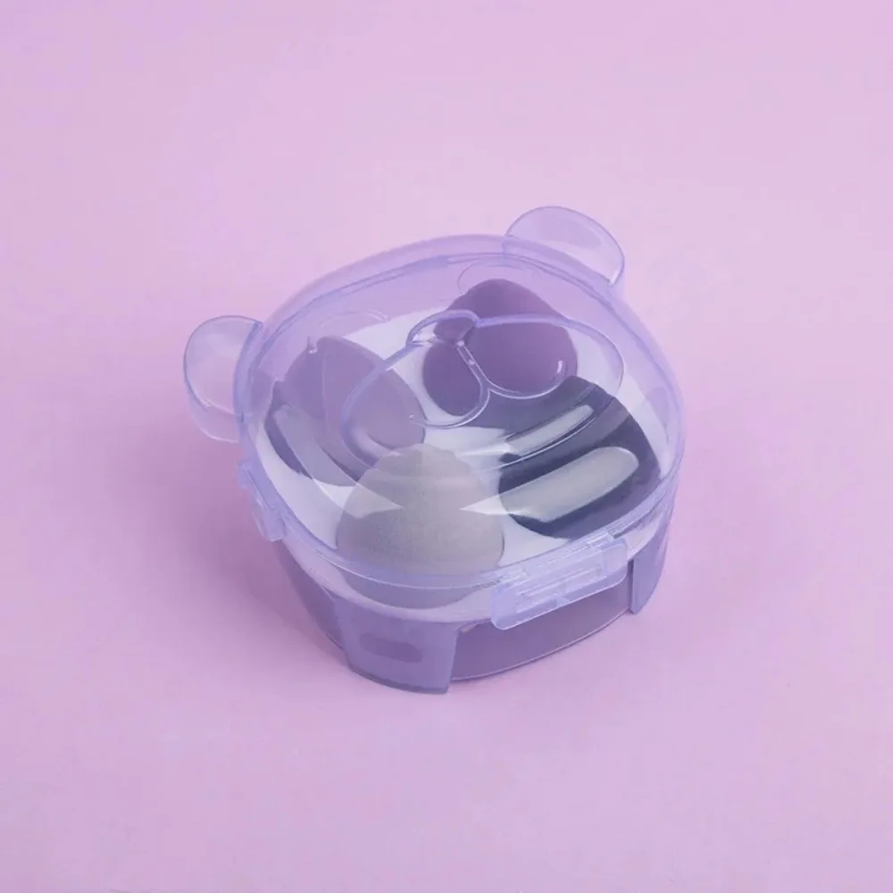 4 قطع من بيضة مكياج التجميل لا تمتص مسحوق مجموعة فائقة النعومة من بودرة القرع جافة ورطبة ذات الاستخدام المزدوج إسفنجة مكياج بيضة مكياج