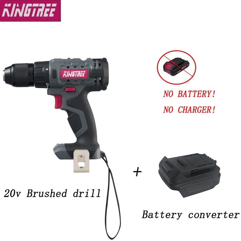 

Kingtree 20V Cordless Drill Electric Screwdriver Rechargeable Two-Speed Home DIYS Power Tools suit for Makita Battery