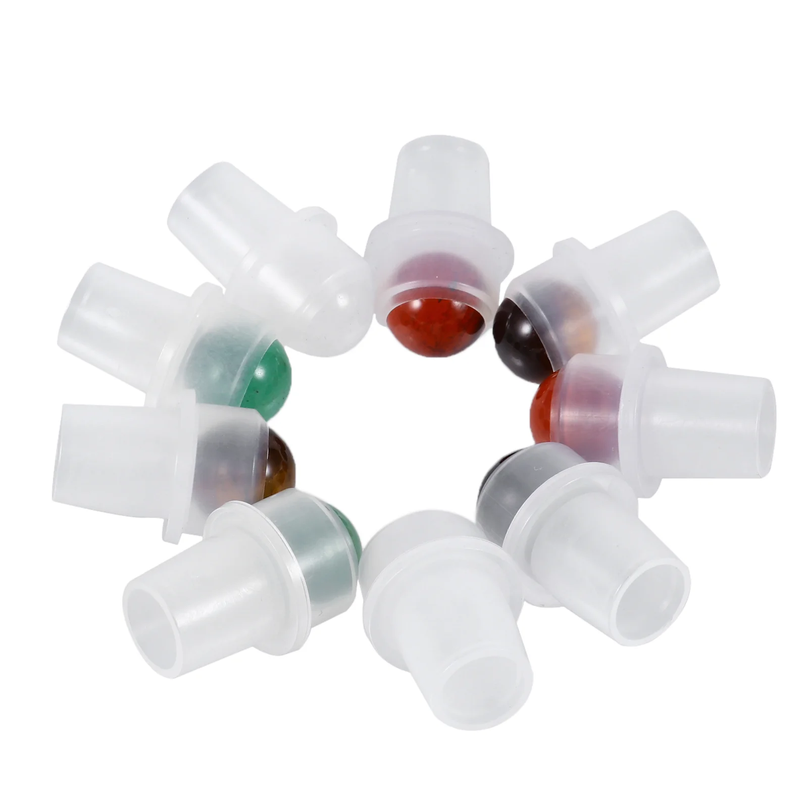 10 Pcs Essential Oil Bottle Roller Ball Aromatherapy Bottles Container Travel Dispenser Plastic