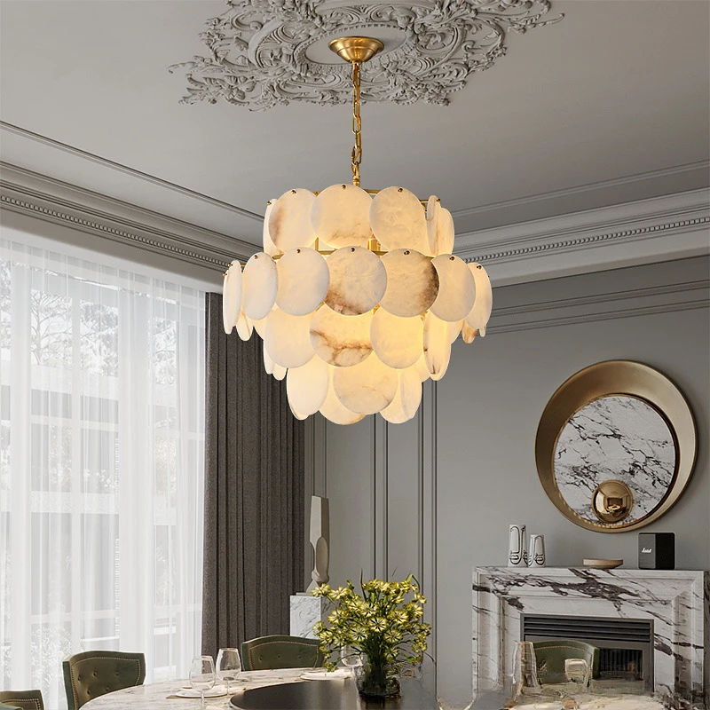 

Modern Natural Marble Living Room Chandeliers For Kitchen Island Pendant Lamps Dinning Room Bedroom Indoor Decor Lustre Fixtures
