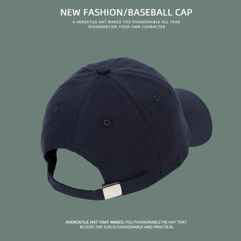 Einfache Baseballkappe mit breitem Schirm, Buchstaben-Stickerei, Sonnenschutz-Schirmmütze, tiefer Schirm, Sonnenschutzhut für Damen und Herren – Detail 5