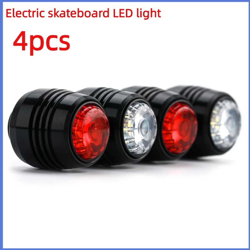 Electric skateboard LED light night riding safety light four-wheel longboard car light  waterproof four set warning LED light