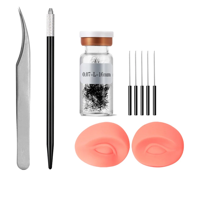 

Solid Silicone Microblading 5D Eyebrow Tattoo Practice Skin Novice Bionic Eyebrow Eyelash Eye Makeup Beauty Tool