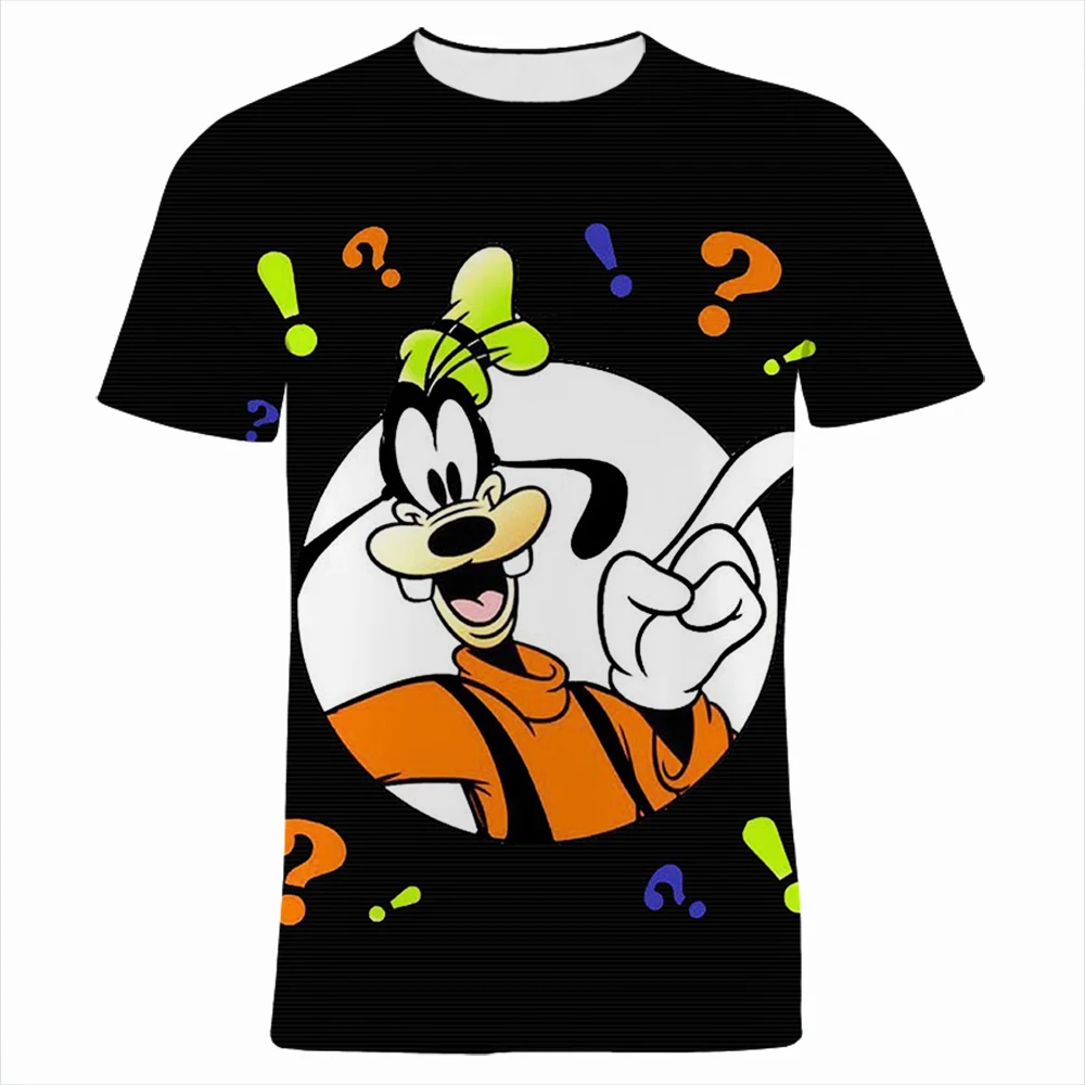 Goofy Boys Girls T-shirt Disney Children's T-shirt 3D Printed Cartoon Short Sleeve Oversized Men's T-shirt Fashion Mens Clothing