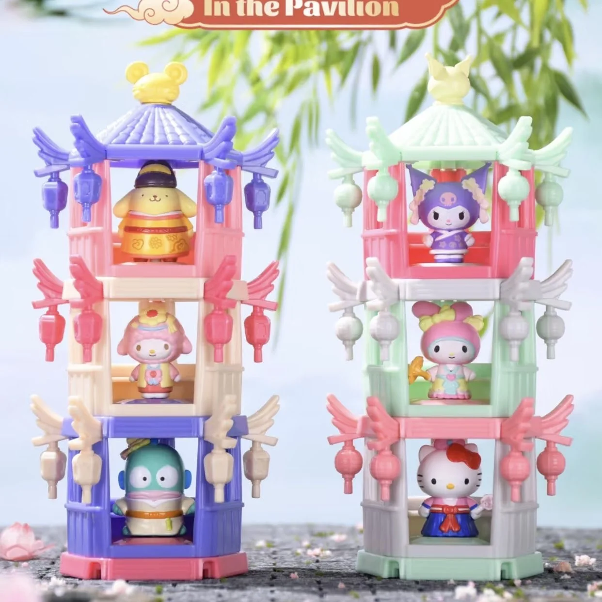 

New Ancient Rhythm Pavilions Blind Box My Melody Model Kuromi Pompompurin Mystery Box Cute Anime Figure Gift Toys