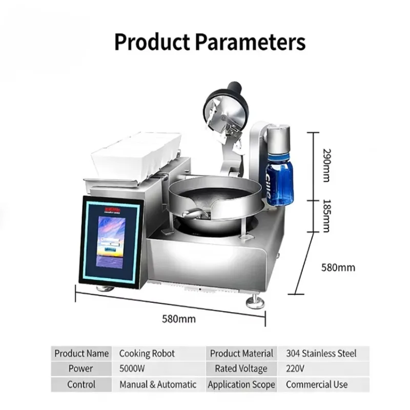 Commercial Automatic Cooking Machine Auto Stir Fry Cooker Intelligent Kitchen Restaurant Food Processing Unit view 3