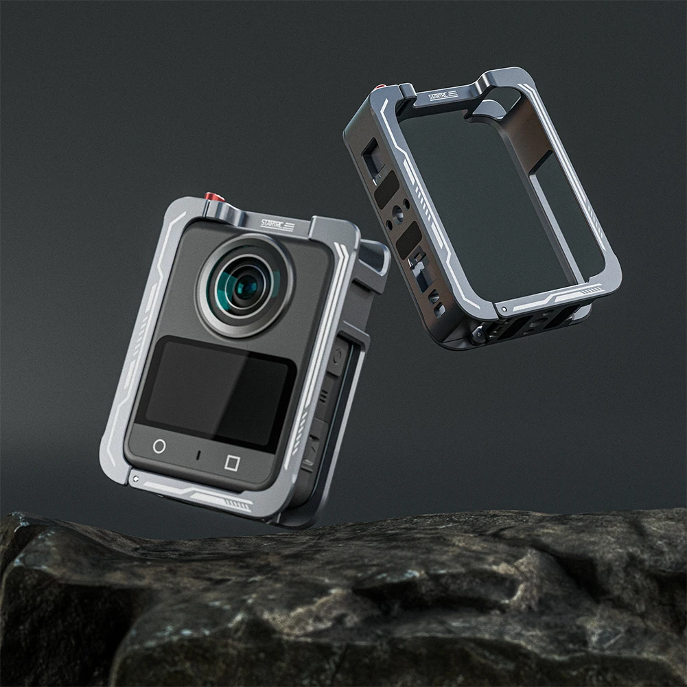 

Rabbit Cage Secure Protection Frame with Cold Shoe Mount Metal Rabbit Cage Protective Bezel for DJI OSMO 360 Panoramic Camera