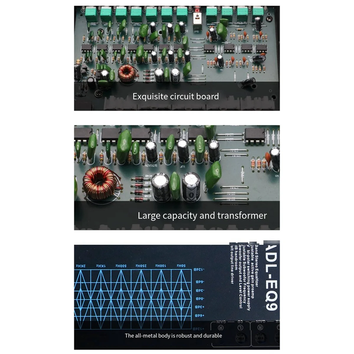 Korektor graficzny z automatycznym kwadratem 9 pasm cyfrowy samochodowy sprzęt Audio ADL-EQ9 korektor wzmacniacz samochodowy z pełną serią + regulowany filtr