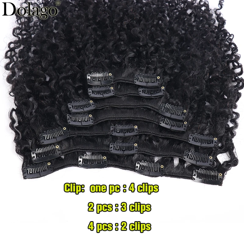 3c 4a Kinky Krullend Naadloze Clip In Hair Extensions Menselijk Haar Sassy Curly Pu Clip Ins Voor Zwarte Vrouwen Dolago Full Head Sets